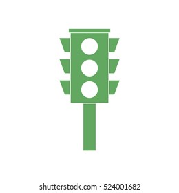 Traffic light icon vector. Green traffic light signal