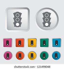 Traffic light icon. Vector illustration.