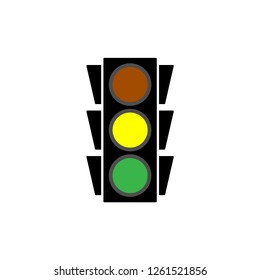 Traffic Light Icon Vector Illustration Logo Template.