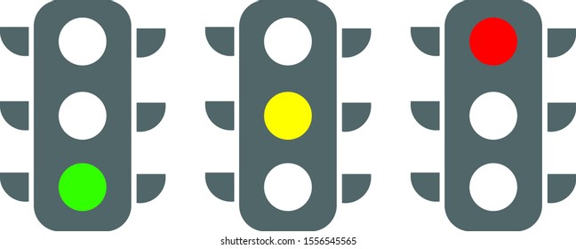 Traffic light icon. Vector illustration