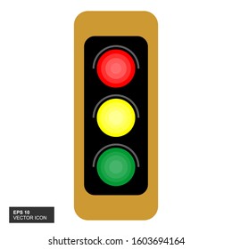 Traffic light icon. Vector illustration of an isolated with white background.