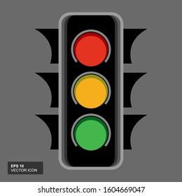 Traffic light icon. Vector illustration