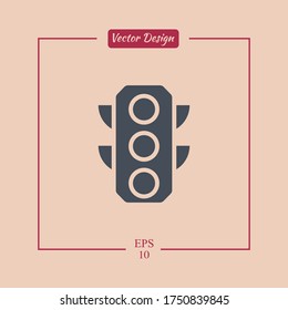icono de semáforo. Ilustración del vector EPS 10.