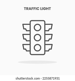 Traffic Light icon vector illustration line style. Great design for web, app and more. Editable Stroke and pixel perfect.