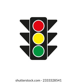 Symbol für Verkehrsampel. Vektorgrafik. EPS10.