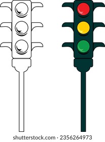 Traffic light icon vector illustration