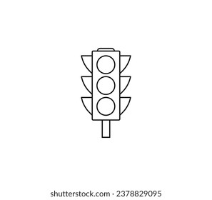 Traffic light icon. Vector illustration.