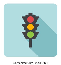 Traffic light icon. Vector illustration.