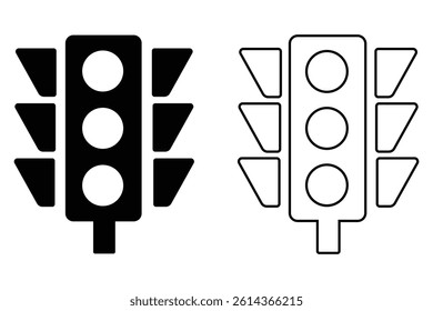 Traffic light icon, vector illustration, Traffic light icon symbol stock and feel. 