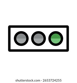 Icono de semáforo. Ilustración vectorial.