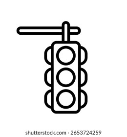 Icono de semáforo. Ilustración vectorial.