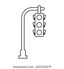 Traffic light icon. Vector illustration.