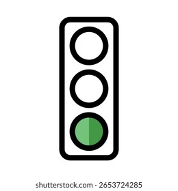 Traffic light icon. Vector illustration.