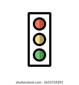 Ampelsymbol. Vektorgrafik.