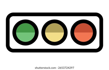 Ícone do semáforo. Ilustração vetorial.