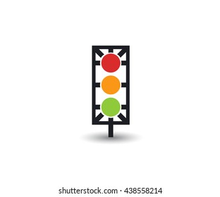 Traffic light icon, vector illustration, eps