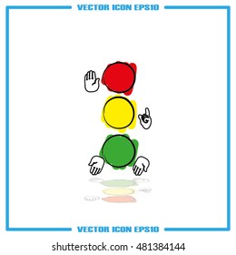 traffic light icon vector illustration eps10.
