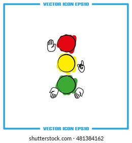 traffic light icon vector illustration eps10.