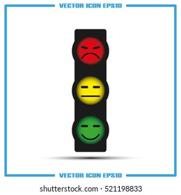 Traffic light icon vector illustration eps10. Isolated badge for website or app - stock infographics