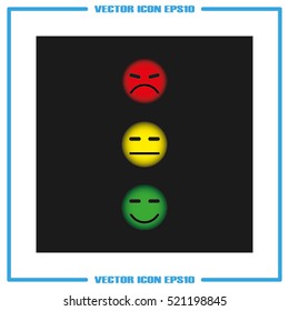 Traffic light icon vector illustration eps10. Isolated badge for website or app - stock infographics