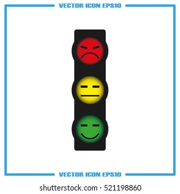Traffic light icon vector illustration eps10. Isolated badge for website or app - stock infographics