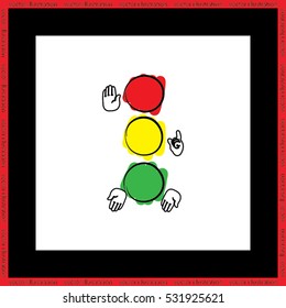 traffic light icon vector illustration eps10.