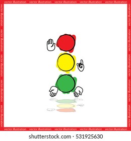 traffic light icon vector illustration eps10.