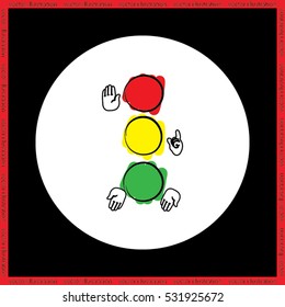 traffic light icon vector illustration eps10.