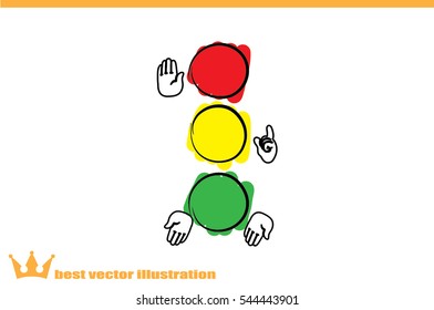 traffic light icon vector illustration.