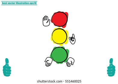 traffic light icon vector illustration