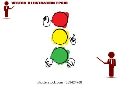 traffic light icon vector illustration eps10.