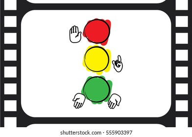 traffic light icon vector illustration eps10.