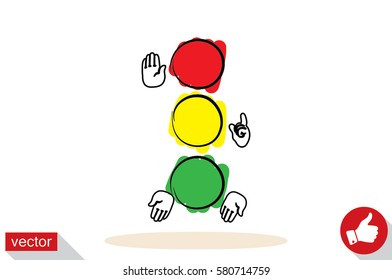 traffic light icon vector illustration eps10.