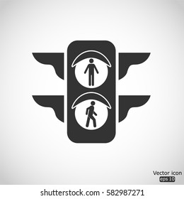 Traffic light icon - vector  illustration