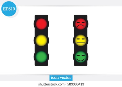 Traffic light icon vector illustration.