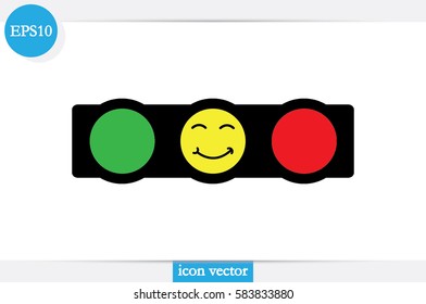 traffic light icon vector illustration.