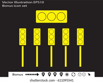 Traffic light, icon, vector illustration of Eps10