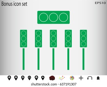 Traffic light, icon, vector illustration of Eps10