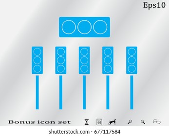 Traffic light, icon, vector illustration of Eps10