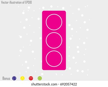 Traffic light, icon, vector illustration of Eps10