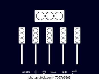 Traffic light, icon, vector illustration of Eps10