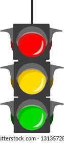 traffic light icon, vector image