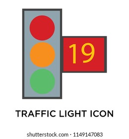 Traffic light icon vector isolated on white background for your web and mobile app design, Traffic light logo concept