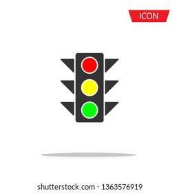 traffic light icon vector isolated on a white background 