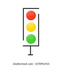 Traffic light icon - vector. Traffic light icon isolated. Traffic light icon in flat style. Vector traffic light