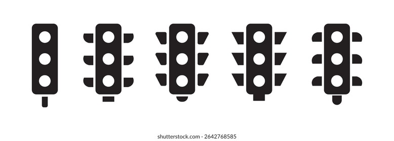 traffic light icon vector isolated on a white background