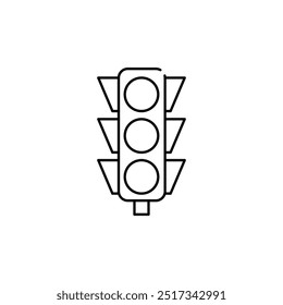 Vector de icono de semáforo. Arte lineal o lineal.