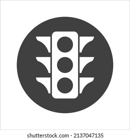 Traffic light icon vector on white background