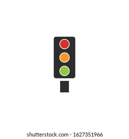 Traffic light Icon vector sign isolated for graphic and web design. Traffic light symbol template color editable on white background.