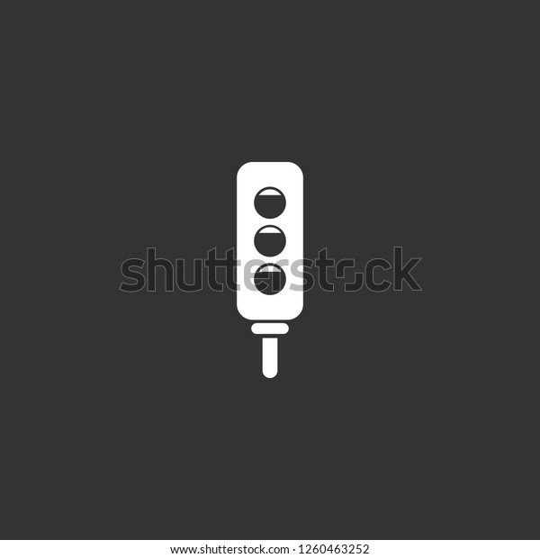 traffic light icon vector.\
traffic light sign on black background. traffic light icon for web\
and app